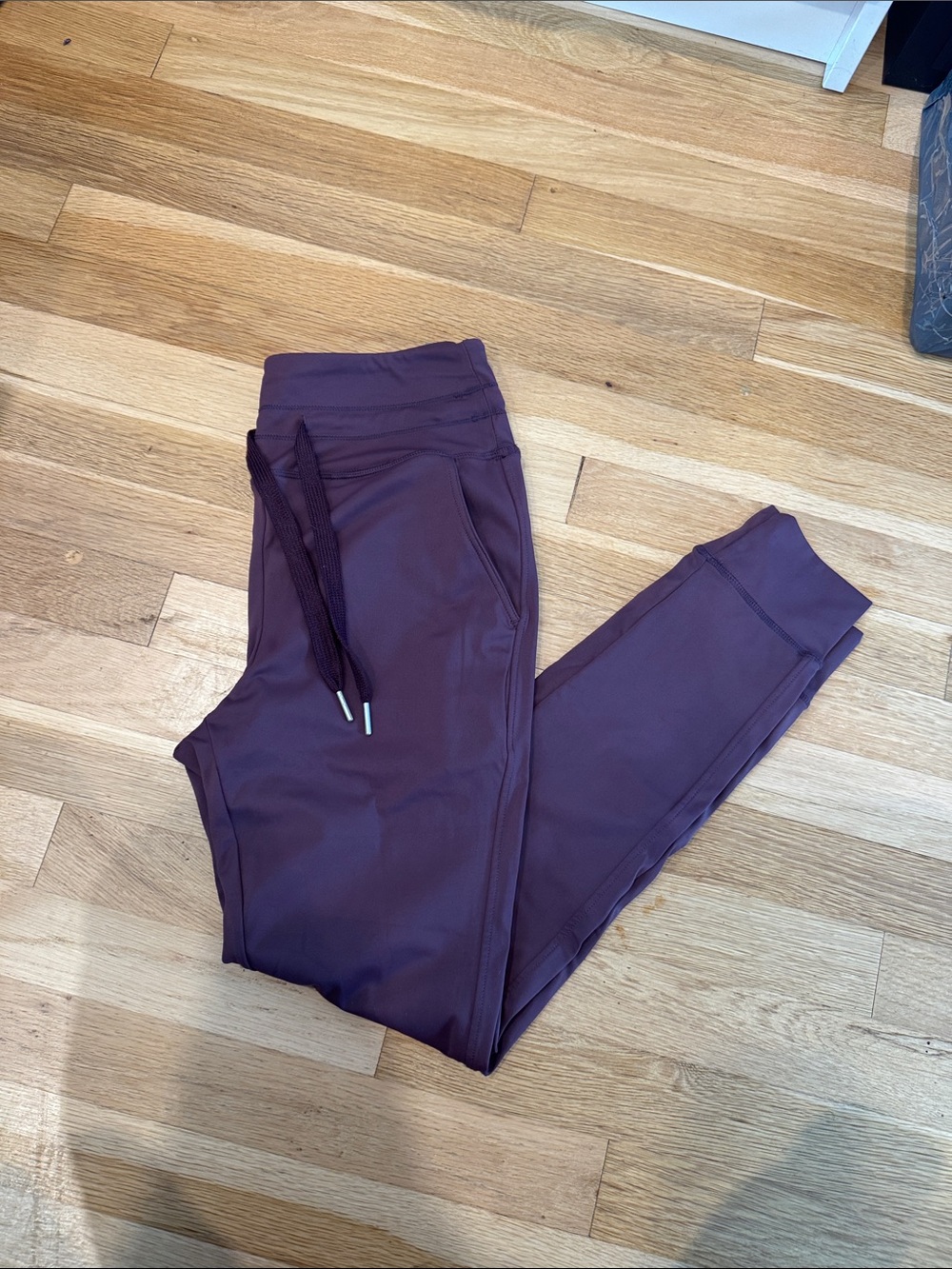 Women’s Deep Purple Jogger Pants with Drawstring Waist